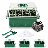 Fox·Bunny Anzuchtkasten, 3 Stück 36 Zellen Zimmergewächshaus Anzuchtkasten, Pflanzen Anzucht Set mit Deckel und Belüftung für Sämling Pflanze