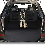 Kofferraumschutz Hund mit Seitenschutz & Stoßstangenschutz – Wasserdicht, reißfest & pflegeleicht, universale Kofferraum-Schutzmatte für Hunde, passend für SUV, Kombi & Kleinwagen – schwarze Kante