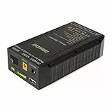 TalentCell Powerbank, Externer Akku, 24/12/5V Lithium-Ionen-Akku, Wiederaufladbar, 82.88Wh 22400 mAh, mit Ladegerät, für LED-Leuchtstreifen, CCTV-Kameras, etc, Schwarz