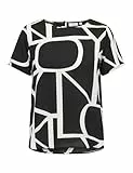 ONLY CARMAKOMA Damen Carvica Life Top WVN Noos T-Shirt, Black/AOP:Maritime Great Logo, 48 Große Größen EU