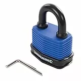 Silverline 802531 Wetterbeständiges Vorhängeschloss mit Zahlenkombination 50 mm, Blau