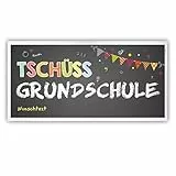 Herz & Heim® Abschied Grundschule Banner - Tschüss Grundschule - mit Ihrem Wunschtext Papier