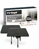 SCHWAIGER TV-Regal 2X 6 Zoll I TV-Ablagesystem & TV-Topper für Soundbar, Receiver & Multimedia-Geräte I werkzeuglose Halterung über dem Fernseher I Multimedia-Ablage I bis 6,5 kg belastbar
