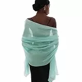 Stola Turkis Festlich für Abendkleid Damen Schals Tücher Sommer Dünn Schaltuch Pashmina