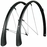 SKS GERMANY BLUEMELS MATT 28' 35MM Black Set Schutzblech-Set, Fahrradzubehör (aus robuster Sandwich-Konstruktion, ASR-Sicherheitssystem, stabil und biegesteif, V-Streben mit festen Brücken), schwarz