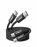 Anker 240W USB C Kabel, [2 Stück 1,8m] PD 3.1 Schnellladekabel USB C auf USB C Kabel, USB C Ladekabel für iPhone 17 Pro Max/iPhone Air/16/15 Serie, Samsung Galaxy S26/S25, MacBook Pro/Air, iPad Pro