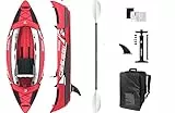 Cressi Unisex-Adult Namaka Single Seat Ikayak Set 8'2'' Aufblasbares Kajak mit dreifacher Luftkammer und verstellbaren Sitzen, Rot, One Size
