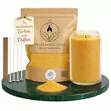 NaDeco Kerzensand mit Duft und Docht, 450g, Kerzen selber Machen, Kerzenwachs & Kerzendocht, Duftwachs Aroma Duft Kerze Candle Sand, Pflanzliches Wachs Granulat, DIY Basteln, ㅤZitrone