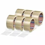 tesapack 4280 PP Paketband im 6er Pack - Universal Klebeband zum Verpacken von Paketen und Kartons - transparent - 6 Rollen je 66 m x 50 mm