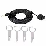 Ymiko AUX-Kabelauto-Audio-Zusatzkabeladapter für 6000CD AUX-Kabel Mondeo mit 6000CD-Werkzeugschlüssel zum Entfernen