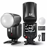 NEEWER Z2-S 2,4G TTL Flash Rundkopf Blitz Speedlite Kompatibel mit Sony Kameras 76W 1/8000s HSS, Diffusor 2 Modellierlampen bessere UI TTL/M Umschalttaste 3000mAh Akku 600 Vollleistungsblitz