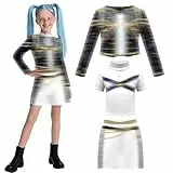 Atsmoce 3-teiliges Set Rumi Cosplay Kostüm Kinder, Korea Pop Singer Kostüm, Animes Cosplay Verkleidung (110)