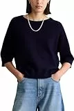 Marc OߴPolo Denim Damen Pullover mit Rundhalsausschnitt Relaxed Fit, Blau (Blue Depths), L
