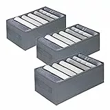 kiximay Kleiderschrank-Organizer 3 Stück, Schubladen-Organizer 7 Fächer, Ordnungssystem-Kleiderschrank faltbar, Organizer Schublade für Tshirts, Unterwäsche, Socken