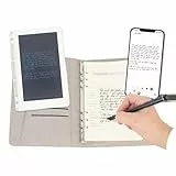 Tangxi Smart Pen Notebook -Set, 360 ° Schreiben Digitaler Stift mit Echtzeit -Synchronisierungs -OCR -Erkennung für Note, das Zeichnungslernen übernimmt, Kompatibel mit -Handys Tablets (Black)