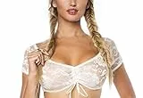 Dirndline Damen Dirndl Bluse, Kurze L?nge, XS