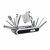 Relaxdays Fahrrad Multitool HBT ca. 2,5 x 9 x 4,5 cm Multifunktionswerkzeug zur Fahrradreparatur mit Reifenheber, Schraubendreher und Kettennieter ideales Werkzeugset für unterwegs, schwarz