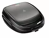 Tefal SW341B Snack Time 2in1 Kombi-Gerät Waffeleisen und Sandwichtoaster | 2 herausnehmbare | Antihaftbeschichtete Plattensets | Spülmaschinengeeignet | Wärmeisolierter Griff | ‎700 W | Grau/Schwarz