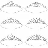 Livdouyu 6 Stück Kristallkrone Tiara Mädchen Damen Diadem Crown Kristalle Prinzessin Krone Braut Tiara Diadem für Geburtstag,Hochzeit,Abschlussball,Feiertag,Party Geschenk