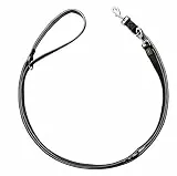 HUNTER Verstellbare Führleine NEOPREN, Farbe: schwarz/grau, strapazierfähiges Nylon, 3-fache Verstellmöglichkeit, weiche Neoprenpolsterung, ideal für Alltag und Training, Größe: 15/200
