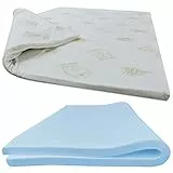 Baldiflex Emporio Matratzenauflage aus Memory Fresh Topper für französisches Bett, 130 x 200 cm, Höhe 3 cm, Bezug aus Aloe Vera.