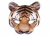 Boland - Mezza maschera, stampa realistica, elastico, carnevale, Halloween, festa a tema, costume, teatro, travestimento, accessorio, Bunt