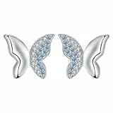 Yinsen Schmetterling Ohrringe Damen 925 Sterling Silber Ohrstecker Hypoallergen Ohrschmuck Für Frauen Mädchen mit Schmuck Geschenkverpackung