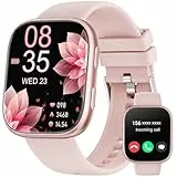 Smartwatch Damen Herren, 1.83' HD Fitnessuhr mit Telefonfunktion, Fitness Tracker mit SpO2 Pulsmesser Schlafmonitor Schrittzähler, 100+ Sportmodi Sportuhr, IP68 Wasserdicht Smart Watch für Android iOS