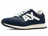 Armani Exchange Male Essential, Drop, mesh Details, Sneaker,Blue,7