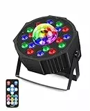 MOSFiATA LED Par Strahler mit Discokugel, RGB Scheinwerfer Discolicht 2 in 1 Partylicht Bühnenlicht für Partyraum Hochzeiten Halloween Weihnachte