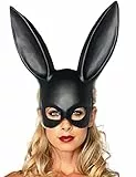 LEG AVENUE Verruchte Bunny Halbmaske Hase Schwarz Einheitsgröße