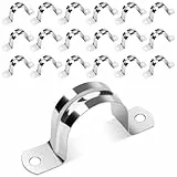 Caianwin 32mm Rohrschellen 20 Stück,Befestigungsschellen Edelstahl Rohrschelle für Befestigung der Gasrohre Wasserrohre und Kabeln