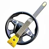 Stoplock HG 134-66 Lenkrad-Wegfahrsperre Airbag 4x4, für Pkw, sichere Diebstahlsicherung mit Schlüssel, gelb/grau, 1 Stück