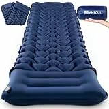 AKSOUL Selbstaufblasende Isomatte für Camping - Aufblasbare Einzelbett Luftmatratze - Kompakte Ultraleicht Pad - Leichte Schlafmatten für Camping Wandern Reisen - 10CM