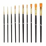 Piriuuo 10 Stück Künstlerpinsel Set, hochwertige Künstler Pinselsets kinderschminken Pinsel Set Kleine Künstlerpinsel Körperkunst Art Make Upset Acrylfarben Pinsel für Körper Gesicht Felsen Leinwand