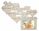 Namofactur Mama Geschenke Geschenkideen Danke das es Dich gibt zum Mutter-Tag Geburtstag-sgeschenke Beste personalisiert mit Namen Gravur Bilderrahmen 10 x 15 cm Ich Wir lieben Dich