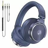 syndesmos Over Ear Kopfhörer mit Kabel, 50mm Treiber DJ Kopfhörer Professionell Studio Kopfhörer 3,5mm/6,35mm Klinke Share-Port DJ Headphones für Studio, Podcast, Monitoring, PC (Blau)