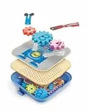 Hape Zahnrad Experimentier-Spielset- kreatives BAU- und Lernspielzeug mit Zahnrädern für Kinder, fördert Motorik, Logik und Technikverständnis, Konstruktionsset, ab 3 Jahren