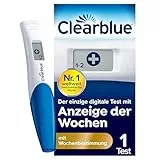 Clearblue Schwangerschaftstest Digital mit Wochenbestimmung, Test mit Anzeige der Wochen, 1 digitaler Test