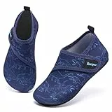 Racqua Badeschuhe Wasserschuhe Kinder Atmungsaktive Aqua Schuhe Schnell Trocknen Schwimmen Pool Strand Schuhe Baby Boys Dinosaurier EU24/25
