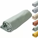 Hoppediz Premium Pucktuch aus Bio-Baumwolle - Vielseitige Kuscheldecke & Babydecke, Ideal als Schmusetuch, Erstlingsdecke & Schnuffeltuch, Salbei