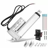 WODHMIEY 1500N Linearantrieb,100/150/200/250/300/450 mm DC 12V Elektrozylinder Set mit manuellem Schalter IP65 10 mm/s Hubmotor für Fensteröffner Sofas Pflegebetten Türen Gewerbe DIY Auto Möbel 100mm