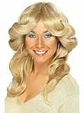 Smiffys 70er Jahre Perücke, Blond, Lang, wellig & durchgestuft Halloween und Karneval