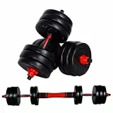 CCLIFE Hanteln Set 2er Kurzhanteln Langhanteln verstellbar 30 kg Hantelset professionell Dumbbell mit Verbindungsstahlrohr Gewichten