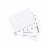 herlitz Karteikarten A7 10,6 x 7,5 cm, liniert, weiß, 100 Stück, für Schule, Studium & Büro