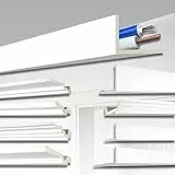 HEXIM Rohrabdeckleiste 90x160mm Kabelkanal weiß PU-Schaum, Rohrabdeckung Kabelschutz Decke Heizungsrohr Verkleidung (AB298, 2 Meter)