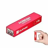 ACEBEAM Keylite 500 Extrem Hell LED Schlüsselanhänger Taschenlampe, Aufladbar, ultrakompakte flache Taschenlampen mit Dual-LEDs, 6 Modi, kleine MINI Taschenlampe für Notfälle, Zuhause und Outdoor(Rot)
