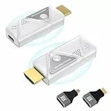 Wireless HDMI Transmitter and Receiver, HDMI Kabellos Extender zum Streamen von Video und Audio vom Laptop/PC/Kamera zum Monitor/Projektor/TV, 2,4 G/5 G Funkübertragung, Plug& Play