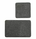Kleine Wolke Badteppich-Set Relax Anthrazit Set 2-teilig mit 50x50cm und 55x85cm