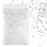 BETESSIN 50g Glitzer zum Basteln Silber-weiß Glitzerpulver Pailletten Reflektierend Glitter Pulver Glitzer Basteln Kerzen Schminke Glitzerpuder für Nägel Gesicht Makeup Kartenbasteln Handwerk